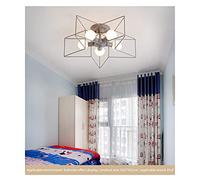 Modern LED for The Home Bedroom Children's Room Kids Girl Pink Star Ceiling Lamp Indoor Nordic Decor Light Fixtures (Color : Blue) (Gray)