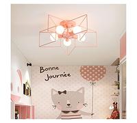 Modern LED for The Home Bedroom Children's Room Kids Girl Pink Star Ceiling Lamp Indoor Nordic Decor Light Fixtures (Color : Blue) (Pink)
