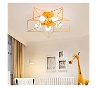 Modern LED for The Home Bedroom Children's Room Kids Girl Pink Star Ceiling Lamp Indoor Nordic Decor Light Fixtures (Color : Blue) (Yellow)