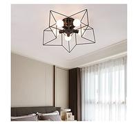 Modern LED for The Home Bedroom Children's Room Kids Girl Pink Star Ceiling Lamp Indoor Nordic Decor Light Fixtures (Color : Blue) (Black)
