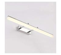 Modern Led Wall Lamp Golden/Chrome/Black 40CM9W/50CM12W Mirror Front Light Aluminum Bathroom Vanity Lights Toilet Makeup Lamps (Color : Black Warm White Size : 9W 40CM) (Chrome Warm White 9W 40CM)
