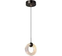 Modern Light Fixture Set Of 2 Lights Bubble Glass Globe Hanging Light With Adjustable Cord Chandelier For Kitchen Island Dining Room Bar Black(1 Pack)/1 Pack