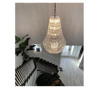 Modern Loft Duplex Villa Living Room Crystal Chandelier Staircase Long Chrome Colored Crystal Chandelier Lustre Lamps For Room