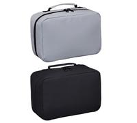 Modern Makeup Bag, Portable Cosmetic Bags, 11.81x5.91x1.18 inches Make Up Bag with Compartment, Artificial Leather Polyester Vanity Case, Pencil Pouch with Zipper, Travel Pouch for Men and Women