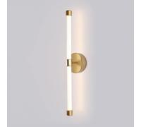 Modern Metal Tube Pipe up down Led Wall Lamps, 360° Glow Acrylic Lampshade, 10W 3-Color Light Dimmable Wall Sconce Lights, Bedroom Nightstand Bathroom Living Room Wall Light Lamp/D