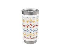 Modern Midcentury Mid Century Retro Atomic Age Space 50s Gobelet isotherme en acier inoxydable double paroi