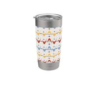 Modern Midcentury Mid Century Retro Atomic Age Space 50s Gobelet isotherme en acier inoxydable double paroi