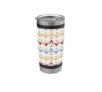 Modern Midcentury Mid Century Retro Atomic Age Space 50s Gobelet isotherme en acier inoxydable double paroi
