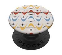 Modern Midcentury Mid Century Retro Atomic Age Space 50s PopSockets PopGrip Adhésif
