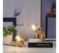 Modern Mini Resin Mouse LED Table Lamps for Living Room Bedroom Nordic Stand Desk Light Luminaire Loft Home Decor Study Fixtures Bedside Table Lamp (White stand)