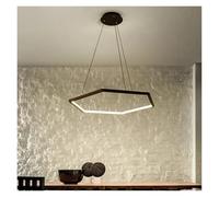 Modern Minimalism Hexagon Led Pendant Light Aluminium Dimmable Foyer Living Room Lustre Chandelier Bedroom Hanging Lamp Fixtures