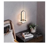 Modern Minimalist Bedside Chandelier New Long-Line LED Nordic Black Gold Bedroom Shop
