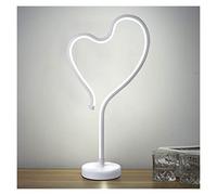 Modern Minimalist LED Table Lamp Heart-Shaped Spiral Reading Table Lamp Acrylic Bedroom Bedside Night Light Bedside Table Lamp (Lampshade Color : Warm Light 002) (White Light 002)