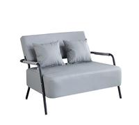 Modern Nordic Style 2 Seater Loveseat Sofa, Wear Resistant PU Leather Couch with Adjustable Backrest Cushions, Decor Furniture for Small Living Room(A,65x65x74cm)