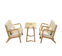 Modern Nordic Style Upholstered Sofa & Coffee Table Set, 2-4-Seater Reception Lounge Furniture for Business Office, Western Restaurant, Cafe, Hotel Lobby(3)