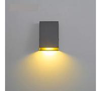 Modern Outdoor Wall Lamp Waterproof Cube 3/6W COB Indoor LED Wall Light Fixture Bathroom Lighting Bedside Lamp Porch (Color : White Warm White Size : 3w) (Black Cool White 3w)