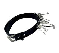 Modern Outsider Ceinture de maintien permanente en polyuréthane avec clip de sécurité pour tous les jours Porte-clés pratique, Noir , taille unique