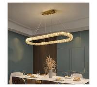 Modern Oval Dining Room Led Pendant Lights Luxury Crystals Hanging Lamp Steel Suspend Lamp