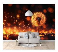 Modern Photo Self-adhesive Wallpaper Golden dandelions sparkle 100x70cm 3D Mural Wall Paper Living Room Tv Bedroom Boy Girl Giant Sticker Home Decor