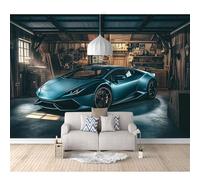 Modern Photo Self-adhesive Wallpaper Sports cars of the future 100x70cm 3D Mural Wall Paper Living Room Tv Bedroom Boy Girl Giant Sticker Home Decor