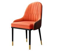 Modern PU Leather Dining Chair High Back Soft Seat with Metal Legs Waterproof Stylish and Comfortable for Home Or Office Use