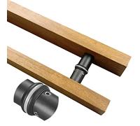 Modern Push Pull Bar Handle, Double Sided Door Handles, Wooden Long Grab/Rod H Shape Barn Door Inside Handle with Fittings Screw, Sliding Shower Door/Pantry Gate Wide Pulls(Length 150cm(59inch))