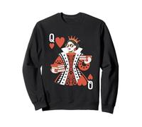 Modern Queen Of Hearts Livre Amoureux de lire des romans romantiques Sweatshirt