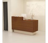 Modern Reception Desk with Lockable Drawers, Counter & Storage Shelves - Ideal for Salons, Retail, Home Offices & Lobbies (D-2, 110cm/43.3in)