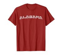 Modern Retro Alabama Distressed Style Print T-Shirt