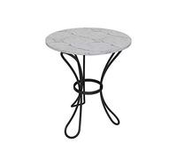 Modern Round Side Table for Living Room Bedroom Nordic Iron Frame Marble Top Coffee Table Small Sofa End Table