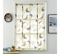 Modern Simple Rural Pastoral Print Short Curtains, Machine Washable Fashionable Semi-transparent Light Home Decoration Curtains, Suitable For Living Room, Bedroom And Kitchen(107*160cm/42.12*63in)