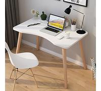 Modern SimpleforWritingwith Wood Legs Ideal for Student & Smals (80 x 50 x 73 cm, blanc)