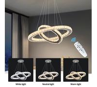 Modern smart home ceiling lamp K9 crystal luxury LED living room dining room ceiling lamp adjustable color