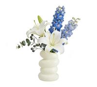 Modern Spiral Vase, Decorative Art Flower Container, 7.87 inches Vase with Elegant Design, Durable Abs Bouquet Holder, Table with Contemporary Style, Home Decor for Living Room Use