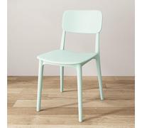 Modern Stackable Dining Chairs, Armless Lightweight Event Chair, Indoor Plastic Stool, Load Capacity 400kg, for Kitchen Restaurant Living Room (Green)
