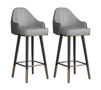 Modern Swivel Bar Stools Set de 2 barstools stylish en cuir PU avec support arrière, idéal pour la maison, le bar, la cuisine, l'île et la salle de dîner, confortable et fonctionnel