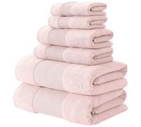 Modern Threads Air Cloud Lot de 6 Serviettes 100% Coton zéro Torsion - Serviettes de Bain, essuie-Mains et débarbouillettes - Super absorbantes et à séchage Rapide - 500 g/m² - Douces et pelucheuses,
