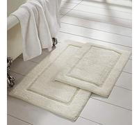 Modern Threads Amrapur Overseas Lot de 2 Tapis de Bain avec Dos antidérapant Ivoire
