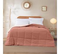 Modern Threads Couette matelassée réversible et matelassée en Microfibre - Alternative Douce et Confortable au Duvet d'oie pour Toutes Les Saisons - Lit jumeau, Palissandre/Rose (2DWNCMFG-RRS-TN)