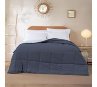 Modern Threads Couette réversible en Duvet Alternatif en Denim/Bleu Nuage pour lit Simple