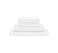 Modern Threads Draps de lit solides en microfibre douce - Draps de lit luxueux en microfibre - Comprend un drap plat, un drap-housse avec poches profondes et des taies d'oreiller - Blanc pour lit double