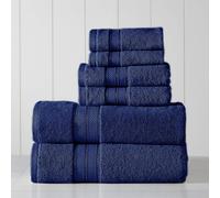 Modern Threads - Ensemble de serviettes 6 pièces 100 % coton peigné Spun Loft - Serviettes de bain, essuie-mains et débarbouillettes - Super abso