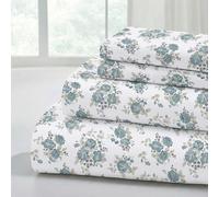 Modern Threads Forever Roses Parure de lit 4 pièces Extra Douce imprimée avec Poche Profonde jusqu'à 40,6 cm pour Matelas jusqu'à 40,6 cm
