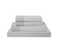 Modern Threads Parure de lit 4 pièces en Microfibre avec Dentelle crochetée Gris Tourterelle, Queen Size