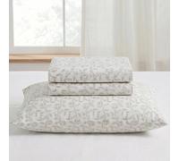 Modern Threads Parure de lit 4 pièces en Flanelle 100% Coton - Douce et Durable pour Toutes Les Saisons, vevian California King