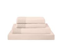 Modern Threads Parure de lit en Microfibre Douce et Dentelle au Crochet avec Drap Plat, Drap-Housse à Bonnet Profond et taies d'oreiller, pour lit King Size, Rose Clair