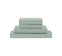 Modern Threads Parure de lit Unie en Microfibre Douce - Draps de lit Luxueux en Microfibre - Comprend Un Drap Plat, Un Drap-Housse avec Poches Profondes et taies d'oreiller - écume de mer pour Grand
