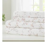 Modern Threads Silky Soft Microfiber and Wrinkle Free Sheets - Luxurious Microfiber Bed Sheets Includes Flat Sheet, Fitted Sheet with Deep Pockets, & Pillowcases Kashmir Rose Clay, Twin