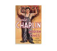 Modern Times The Masses Charles Chaplin (18) Poster décoratif sur toile pour salon, chambre à coucher (40 x 60 cm)