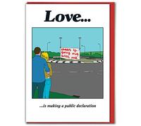 Modern Toss Brainbox Candy Cartes de Saint-Valentin officielles amusantes « Love Roundabout » - Cartes de Saint-Valentin pour petit ami, petite amie, mari, épouse, partenaire